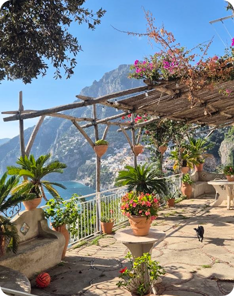Terrace overlooking the coast