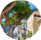 Mediterranean hillside view